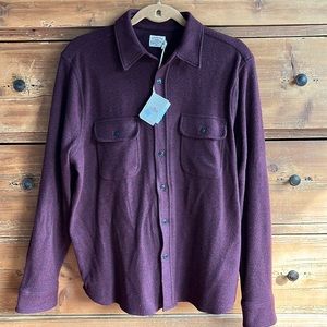 Faherty Brand Legend Sweater Shirt, Burgundy Black Twill
